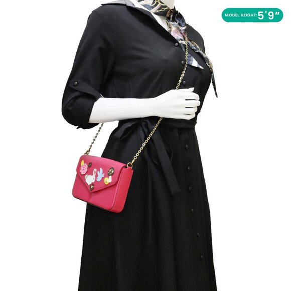 Louis Vuitton  Felicie Pochette Easter Bunny Epi Leather Crossbody Bag Red - Picture 2 of 15